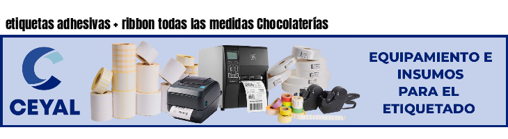 etiquetas adhesivas ribbon todas las medidas Chocolaterías
