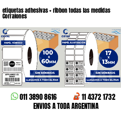 etiquetas adhesivas   ribbon todas las medidas Corralones