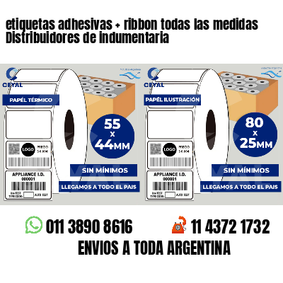 etiquetas adhesivas   ribbon todas las medidas Distribuidores de indumentaria