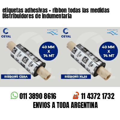 etiquetas adhesivas   ribbon todas las medidas Distribuidores de indumentaria