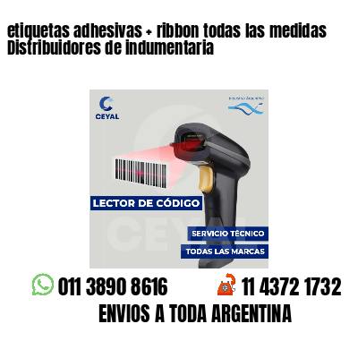 etiquetas adhesivas   ribbon todas las medidas Distribuidores de indumentaria