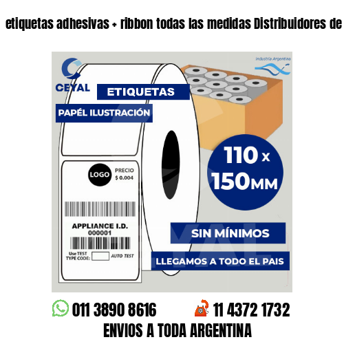etiquetas adhesivas   ribbon todas las medidas Distribuidores de indumentaria
