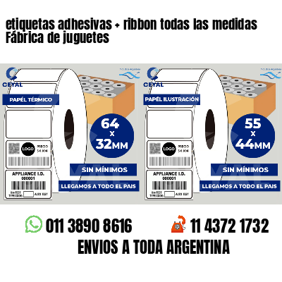 etiquetas adhesivas   ribbon todas las medidas Fábrica de juguetes