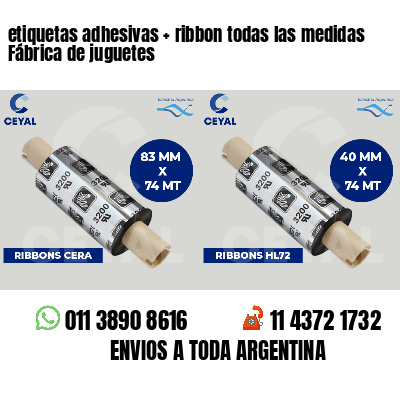 etiquetas adhesivas   ribbon todas las medidas Fábrica de juguetes