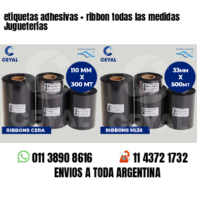 etiquetas adhesivas   ribbon todas las medidas Jugueterías