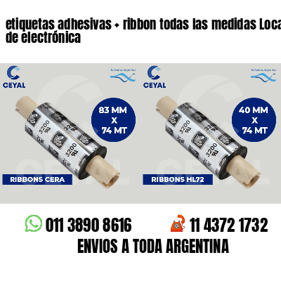 etiquetas adhesivas   ribbon todas las medidas Locales de electrónica