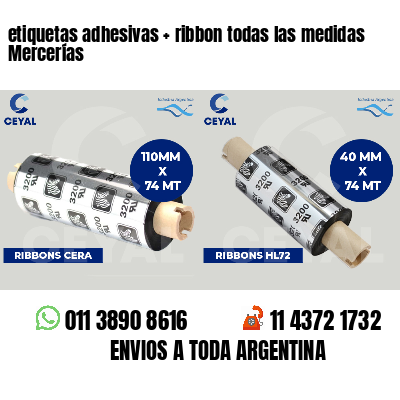 etiquetas adhesivas   ribbon todas las medidas Mercerías