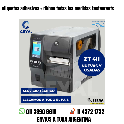 etiquetas adhesivas   ribbon todas las medidas Restaurants
