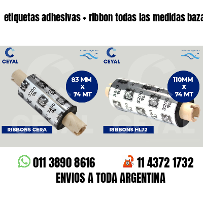 etiquetas adhesivas   ribbon todas las medidas bazar