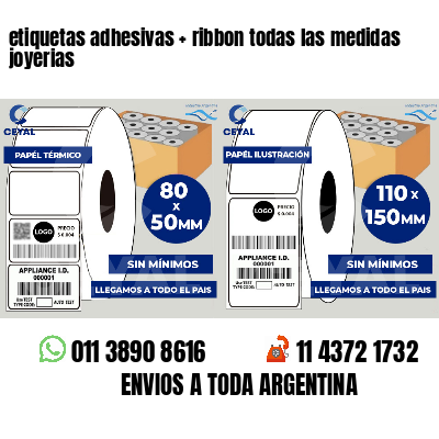 etiquetas adhesivas   ribbon todas las medidas joyerias