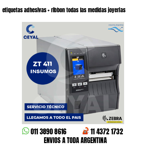 etiquetas adhesivas   ribbon todas las medidas joyerias