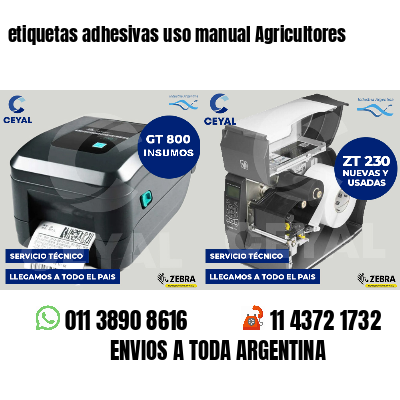etiquetas adhesivas uso manual Agricultores