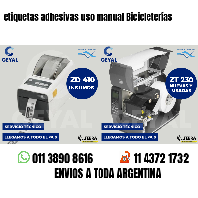 etiquetas adhesivas uso manual Bicicleterías
