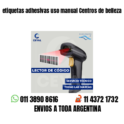 etiquetas adhesivas uso manual Centros de belleza