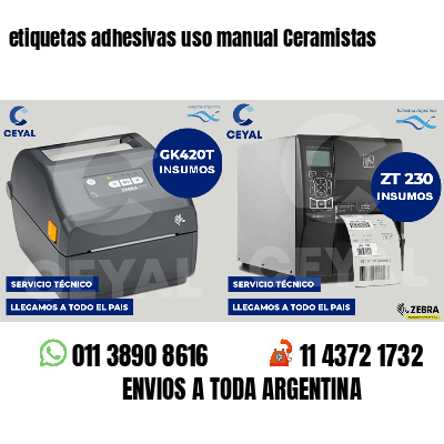etiquetas adhesivas uso manual Ceramistas