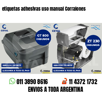etiquetas adhesivas uso manual Corralones