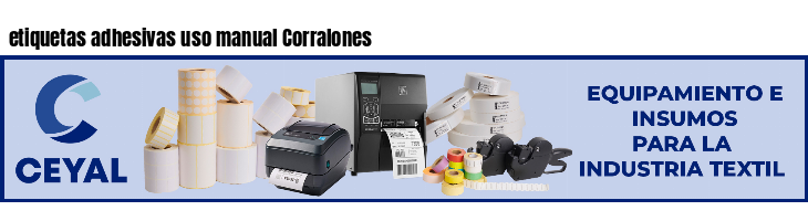etiquetas adhesivas uso manual Corralones