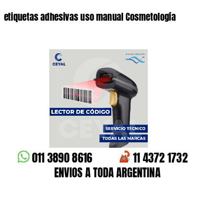 etiquetas adhesivas uso manual Cosmetología