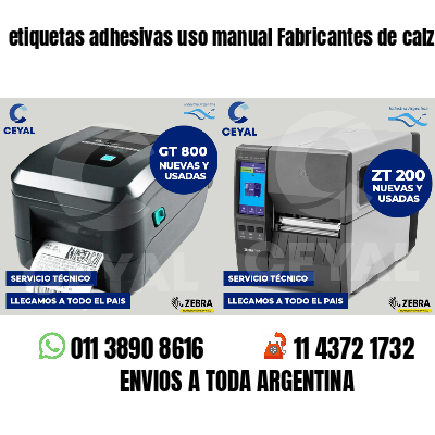 etiquetas adhesivas uso manual Fabricantes de calzado