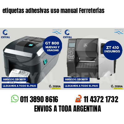 etiquetas adhesivas uso manual Ferreterías