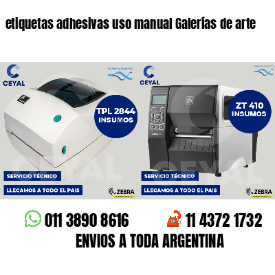 etiquetas adhesivas uso manual Galerías de arte