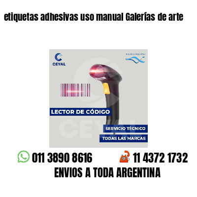 etiquetas adhesivas uso manual Galerías de arte