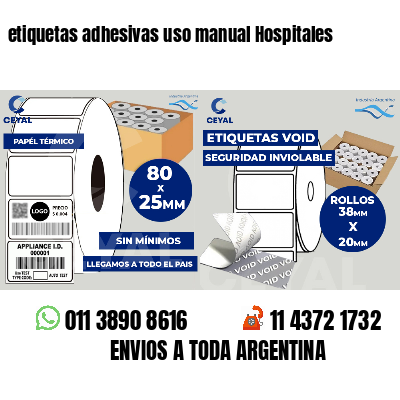 etiquetas adhesivas uso manual Hospitales