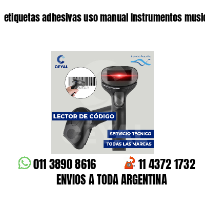 etiquetas adhesivas uso manual Instrumentos musicales
