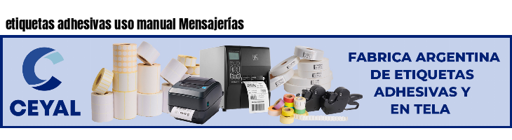 etiquetas adhesivas uso manual Mensajerías