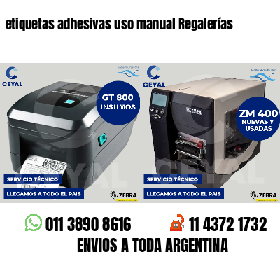 etiquetas adhesivas uso manual Regalerías