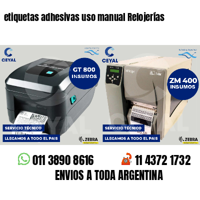 etiquetas adhesivas uso manual Relojerías
