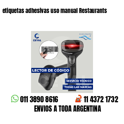 etiquetas adhesivas uso manual Restaurants