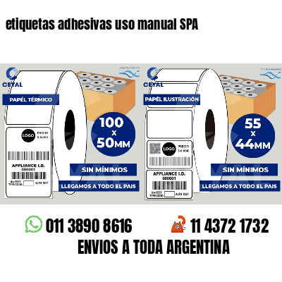 etiquetas adhesivas uso manual SPA
