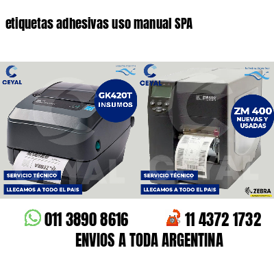 etiquetas adhesivas uso manual SPA