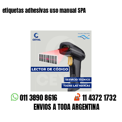 etiquetas adhesivas uso manual SPA