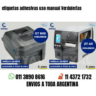 etiquetas adhesivas uso manual Verdulerías