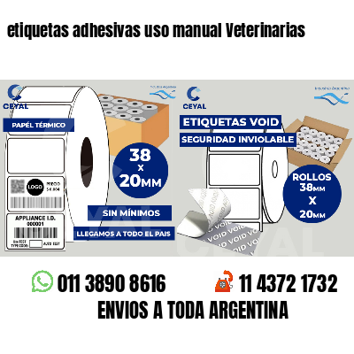 etiquetas adhesivas uso manual Veterinarias