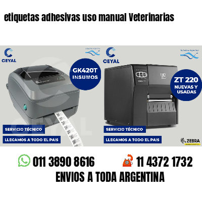 etiquetas adhesivas uso manual Veterinarias