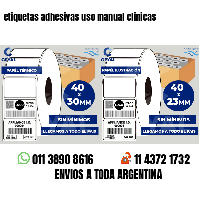 etiquetas adhesivas uso manual clinicas