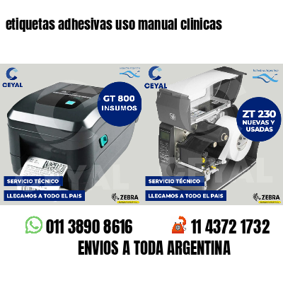 etiquetas adhesivas uso manual clinicas