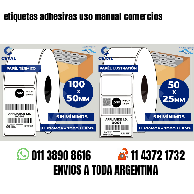 etiquetas adhesivas uso manual comercios