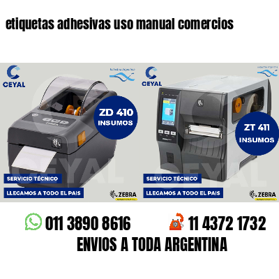 etiquetas adhesivas uso manual comercios