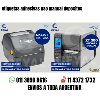 etiquetas adhesivas uso manual depositos