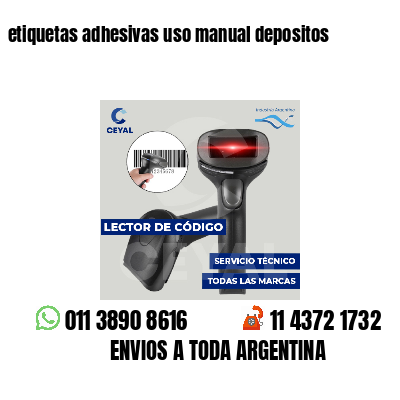 etiquetas adhesivas uso manual depositos