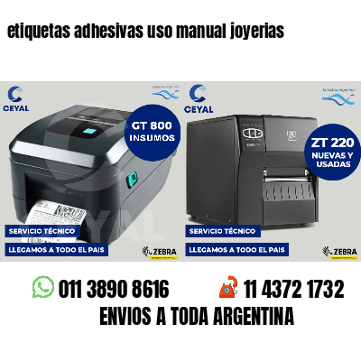 etiquetas adhesivas uso manual joyerias