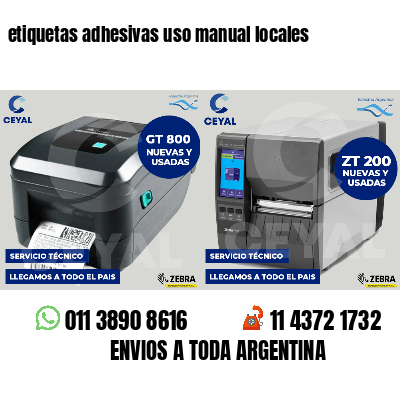 etiquetas adhesivas uso manual locales