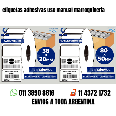 etiquetas adhesivas uso manual marroquinería