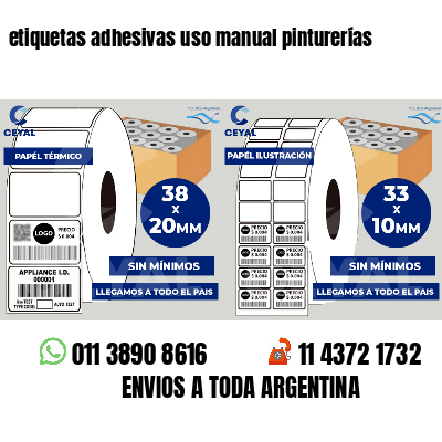etiquetas adhesivas uso manual pinturerías