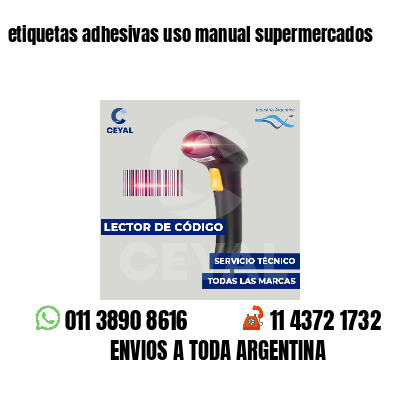 etiquetas adhesivas uso manual supermercados