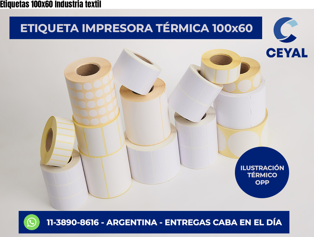 Etiquetas 100x60 Industria textil